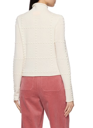 Back View - Click To Enlarge - GUEST IN RESIDENCE - Popcorn Mock Neck Cashmere Wool Knit Top