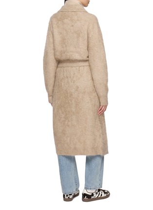 Back View - Click To Enlarge - GUEST IN RESIDENCE - Belted Grizzly Washed Cashmere Coat