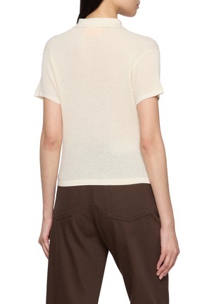 Back View - Click To Enlarge - GUEST IN RESIDENCE - Shrunken Cashmere Knit Polo Shirt