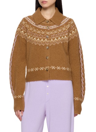 Main View - Click To Enlarge - GUEST IN RESIDENCE - Cloud Chalet Cashmere Wool Blend Knit Cardigan