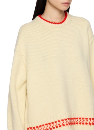  - GUEST IN RESIDENCE - Tipped Cozy Crewneck Cashmere Wool Blend Knit Sweater