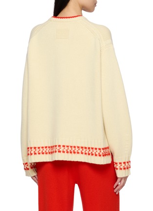 Back View - Click To Enlarge - GUEST IN RESIDENCE - Tipped Cozy Crewneck Cashmere Wool Blend Knit Sweater