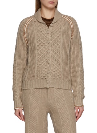Main View - Click To Enlarge - GUEST IN RESIDENCE - Marlowe Wool Cashmere Cable Knit Cardigan