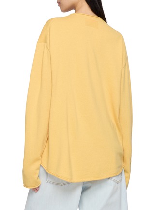 Back View - Click To Enlarge - GUEST IN RESIDENCE - Oversized Rolled Edge Crewneck Sweater