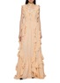 Main View - Click To Enlarge - ULLA JOHNSON - Florella Sleeveless Ruffled Silk Gown