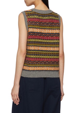 Back View - Click To Enlarge - FAFAMOON - Reversible Fair Isle Knit Vest