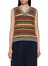 Main View - Click To Enlarge - FAFAMOON - Reversible Fair Isle Knit Vest