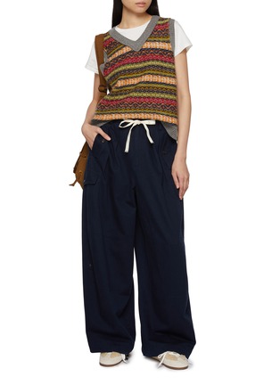 Figure View - Click To Enlarge - FAFAMOON - Reversible Fair Isle Knit Vest