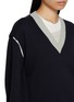  - FAFAMOON - Layered Knit Sweatshirt Two-Piece Set
