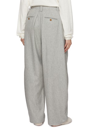 Back View - Click To Enlarge - FAFAMOON - Front Curve Wide Leg Wool Pants