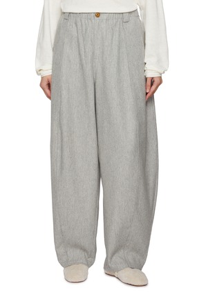 Main View - Click To Enlarge - FAFAMOON - Front Curve Wide Leg Wool Pants