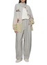 Figure View - Click To Enlarge - FAFAMOON - Front Curve Wide Leg Wool Pants