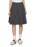 Main View - Click To Enlarge - FAFAMOON - Triangle Contrast Stitch Dotted Pleated Skirt