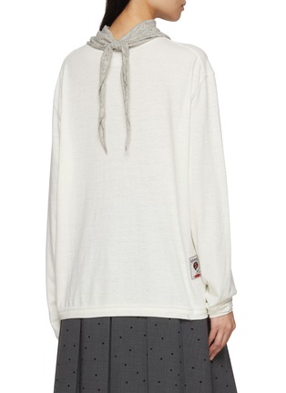 Back View - Click To Enlarge - FAFAMOON - Long Sleeve Scarf Top