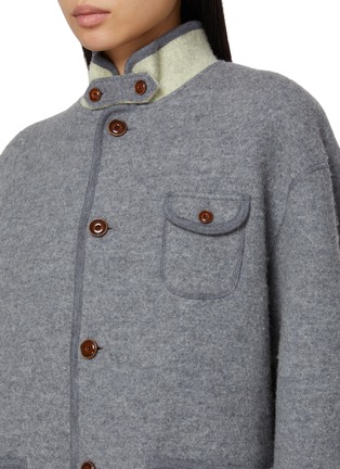  - FAFAMOON - Stand Collar Knit Coat