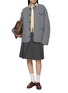Figure View - Click To Enlarge - FAFAMOON - Stand Collar Knit Coat