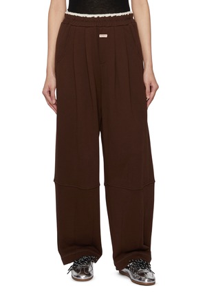 Main View - Click To Enlarge - FAFAMOON - Elasticated Waistband Relaxed Fit Sweatpants