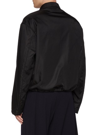 Back View - Click To Enlarge - PRADA - Triangle Logo Zip Up Shirt Jacket