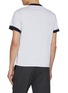 Back View - Click To Enlarge - PRADA - Reversible Strap Logo Pocket Cotton T-Shirt