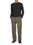Figure View - Click To Enlarge - PRADA - Single Pleated Straight Leg Pants