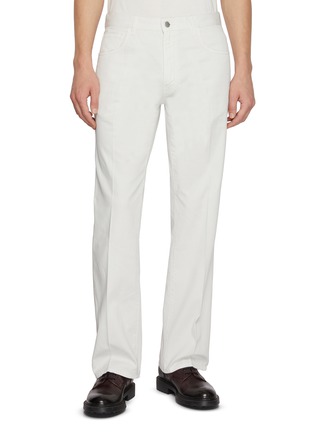 Main View - Click To Enlarge - PRADA - Straight Leg Stitch Pleated Jeans