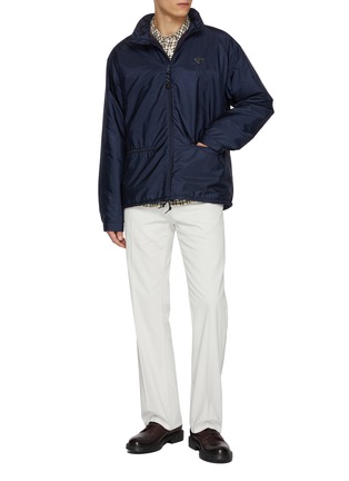 Figure View - Click To Enlarge - PRADA - Straight Leg Stitch Pleated Jeans