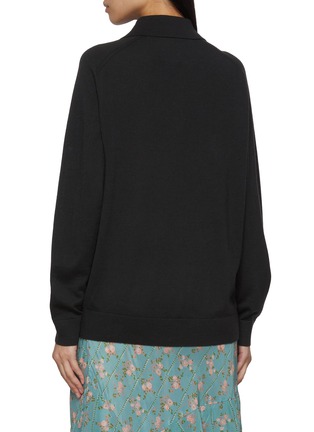 Back View - Click To Enlarge - BAZ & FRIENDS - x Dreyden Grumpy Mini Merino Wool Polo Sweater