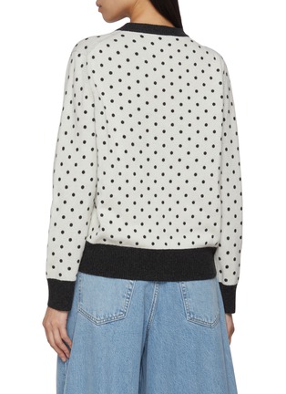 Back View - Click To Enlarge - BAZ & FRIENDS - x Dreyden Rox Polka Dot Merino Wool Cashmere Cardigan