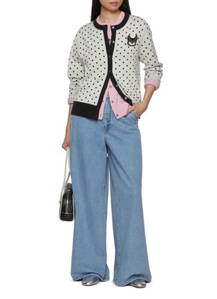 Figure View - Click To Enlarge - BAZ & FRIENDS - x Dreyden Rox Polka Dot Merino Wool Cashmere Cardigan