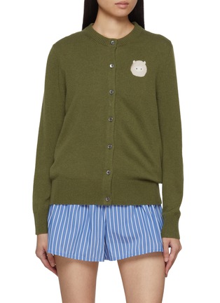 Main View - Click To Enlarge Main View - Click To Enlarge - BAZ & FRIENDS - x Dreyden Baz Merino Wool Cashmere Cardigan