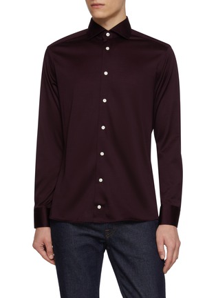 Main View - Click To Enlarge - ETON  - Slim Fit Cotton Jersey Shirt