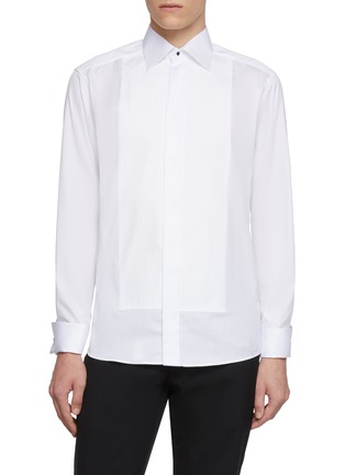 Main View - Click To Enlarge - ETON  - Pleated Bib Front Cut Away Collar Shirt