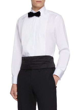 Figure View - Click To Enlarge - ETON  - Pleated Bib Front Cut Away Collar Shirt