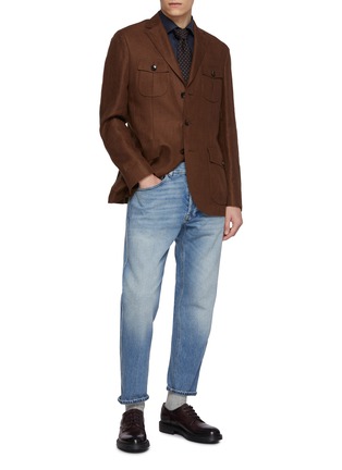 Figure View - Click To Enlarge - ETON  - Slim Fit Cutaway Collar Micro Check Shirt