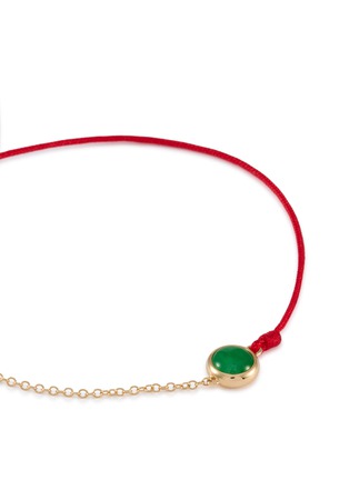 Detail View - Click To Enlarge - LC COLLECTION LABEL - 18K Gold Cabochon Jadeite Thread Bracelet — Small