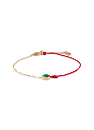 LC COLLECTION LABEL | 18K Gold Cabochon Jadeite Thread Bracelet — Small