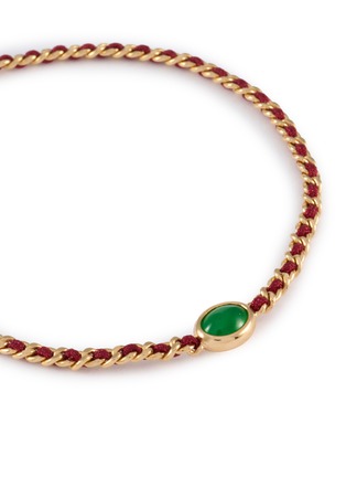 Detail View - Click To Enlarge - LC COLLECTION LABEL - 18K Gold Jadeite Thread Bracelet
