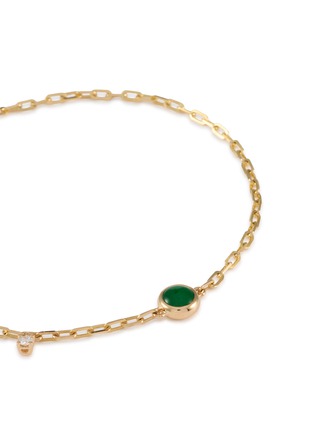 Detail View - Click To Enlarge - LC COLLECTION LABEL - 18K Gold Diamond Jadeite Bracelet