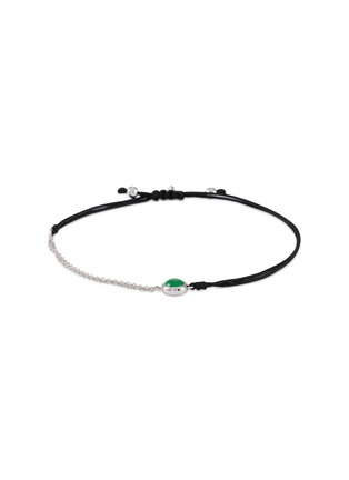 Main View - Click To Enlarge - LC COLLECTION LABEL - 18K White Gold Cabochon Jadeite Thread Bracelet — Medium