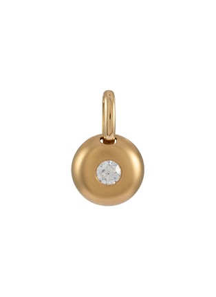 Detail View - Click To Enlarge - LC COLLECTION LABEL - 18K Gold Diamond Cabochon Jadeite Charm
