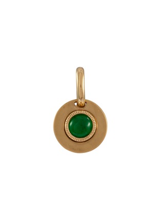 Main View - Click To Enlarge - LC COLLECTION LABEL - 18K Gold Diamond Cabochon Jadeite Charm