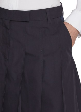  - THOM BROWNE - Pleated Wrinkle Free Cotton Suiting Skirt