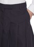  - THOM BROWNE - Pleated Wrinkle Free Cotton Suiting Skirt