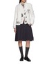 Figure View - Click To Enlarge - THOM BROWNE - Pleated Wrinkle Free Cotton Suiting Skirt
