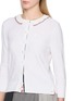 - THOM BROWNE - Lace Trim Crewneck Bobble Stitch Wool Cardigan