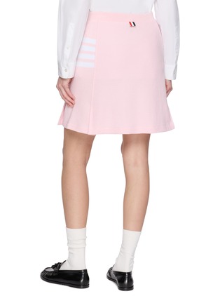 Back View - Click To Enlarge - THOM BROWNE - 4 Bar Box Pleat Cotton Skirt