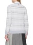 Back View - Click To Enlarge - THOM BROWNE - Elongated V-Neck Tweed Cotton Knit Cardigan