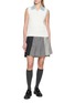 Figure View - Click To Enlarge - THOM BROWNE - Sleeveless 4-Bar Striped Cotton Polo Top