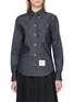 THOM BROWNE Long Sleeve Armband Point Collar Shirting Denim Shirt