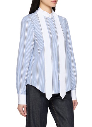 Detail View - Click To Enlarge - THOM BROWNE - Striped Bow Tie Shirt